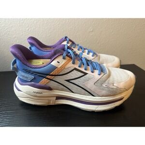Diadora Cellula Mens Size 10.5 Beige Blue Purple Athletic Running Shoes Sneakers
